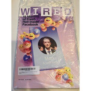 Wired Magazine May 2019 "15 Months Of Fresh Hell Inside FB" Mark Zuckerberg, New